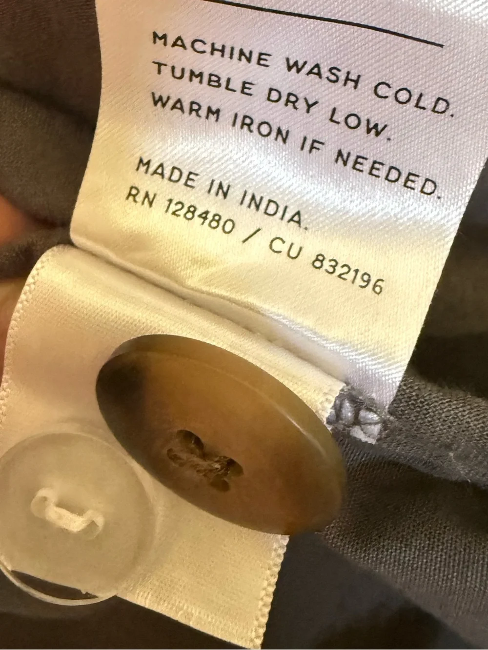 Pact Grey Boulevard Brush Twill Double Breasted Pea Coat Large